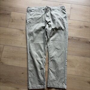 Elliot Mulryan Mens Tan Khaki Chino Pants 38x30  Cotton Blend Stretch Flat Front
